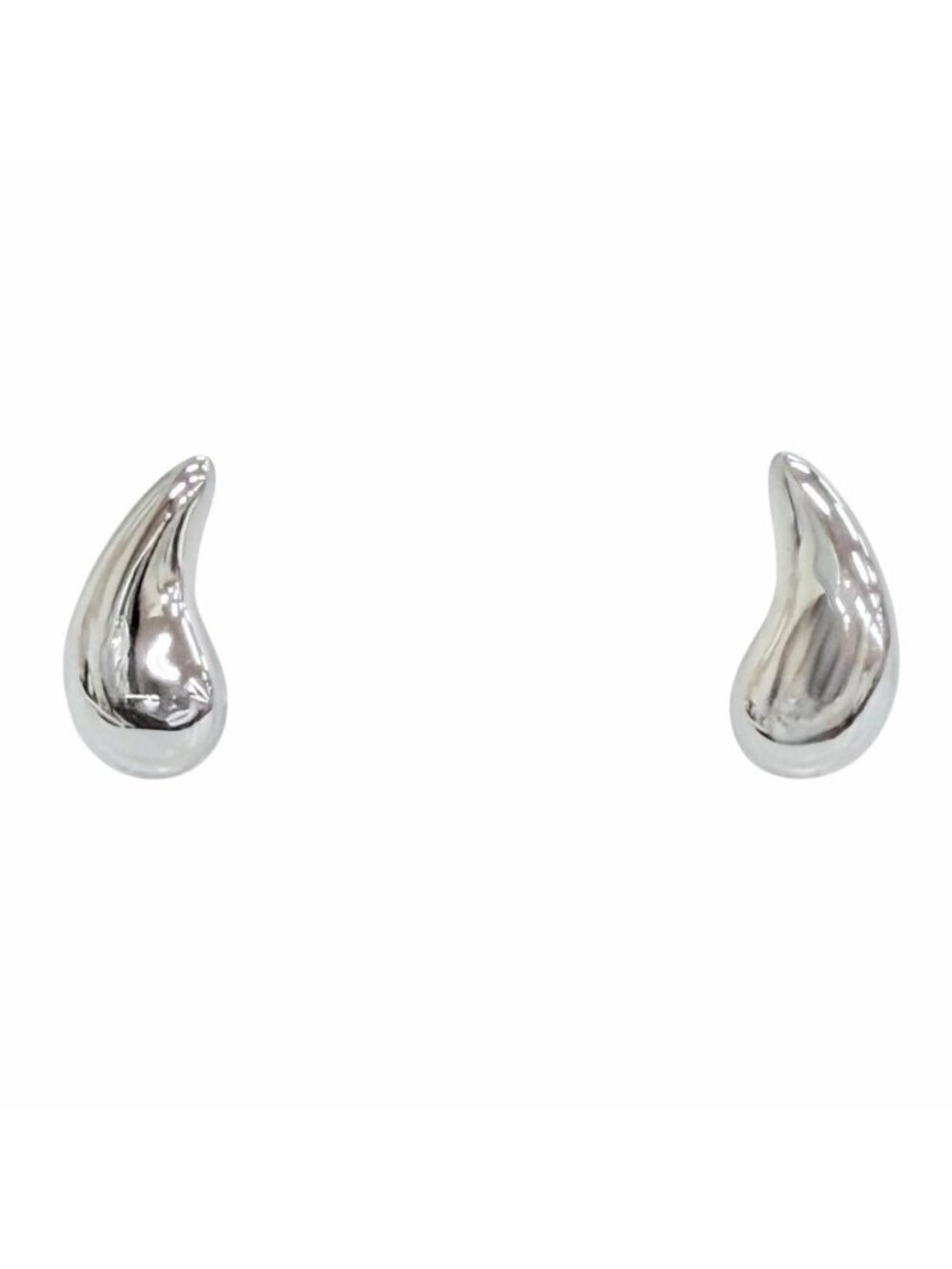 Tiffany & Co Teardrop Earrings Platinum Simple Design